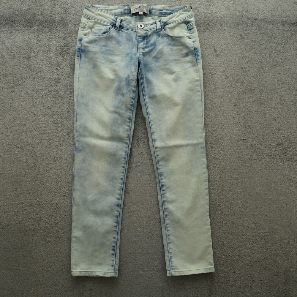 Jolt Jeans Junior's Size 3 Blue Low-Rise Straight Denim Pants 29" Inseam Stretch